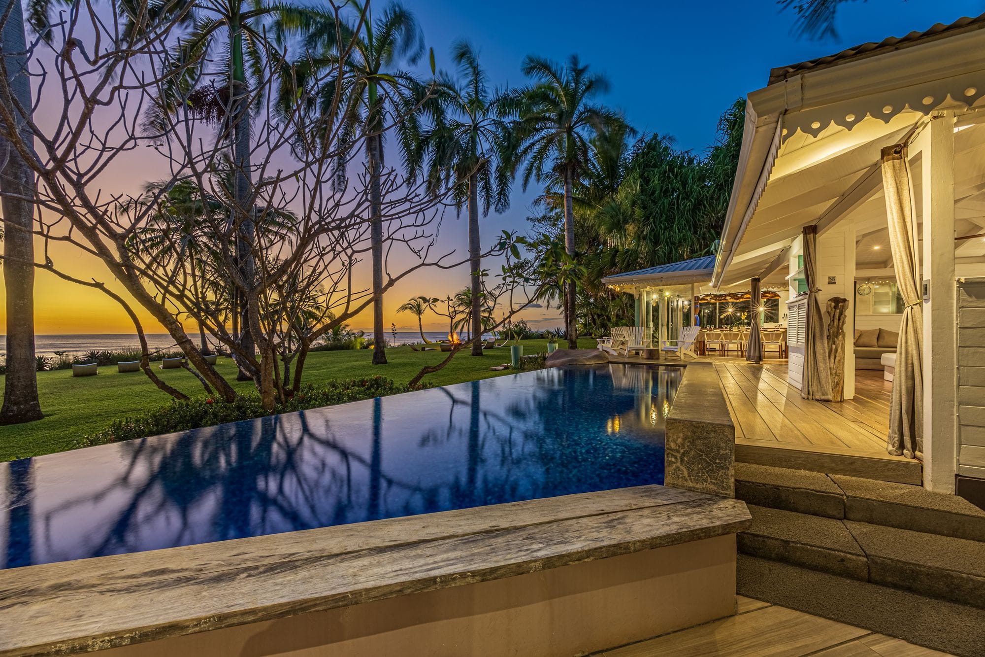 Tropical garden path